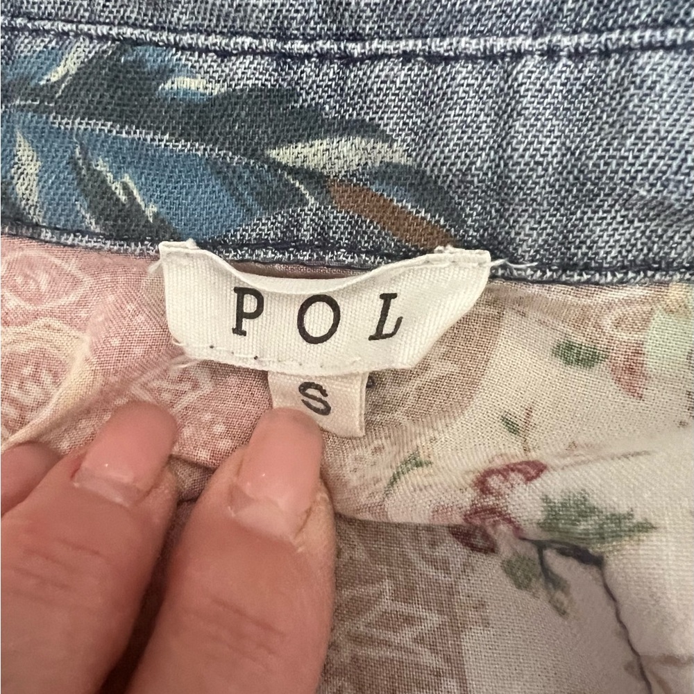 Pol - Multicolor Patchwork Button Down Shirt - image 8